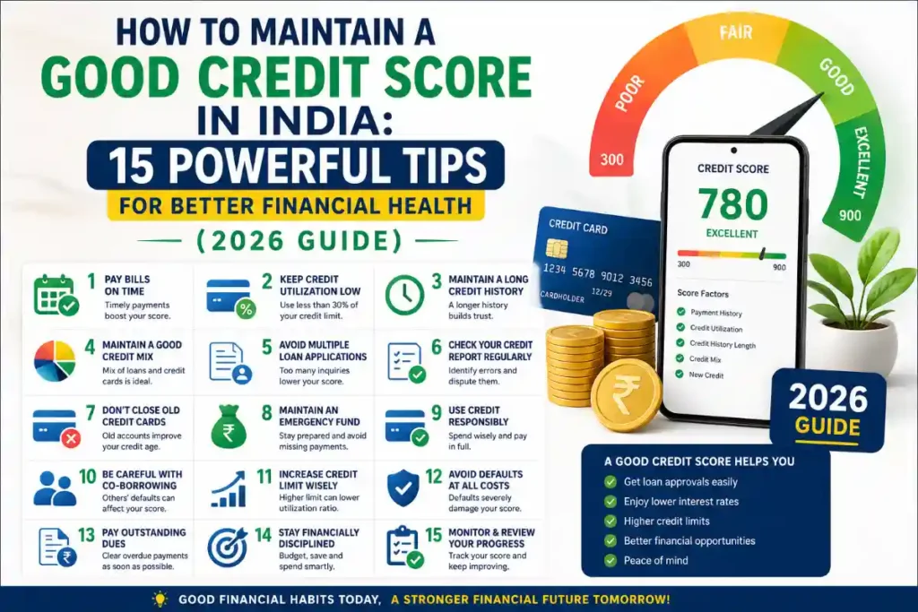 How to Maintain a Good Credit Score in India – 15 Powerful Tips for Better Financial Health (2026 Guide)
